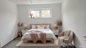 Schlafzimmer Skandinavisch - (KI generiert)